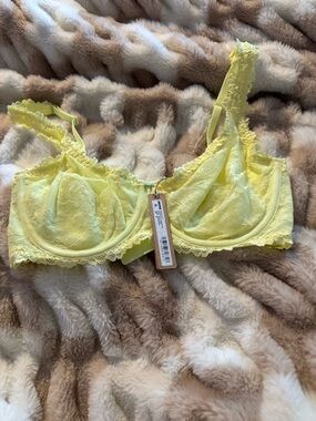 Skims  stretch lace unlined full coverage bra in lemonade